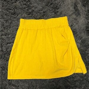 Carbon38 revolve activewear Micro Terry slim Skirt Sunshine Yellow Color small
